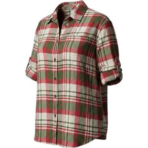 Columbia‎ Womens Holly Hideaway Flannel Plaid Roll Tab Button Down Shirt XXL